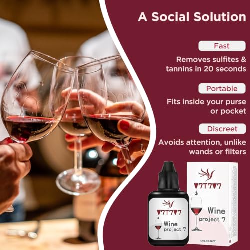 Image of 2 Packs Wine Filters Drops - Naturally Wine Filters Remove Sulfites and Histamines Wine Filters for Histamines and Sulfite, Wine Project Drops, Gifts for Wine Lovers