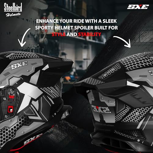 Image of Steelbird SBH-61 SXE X3 Pinlock ISI and Dot Certified Full Face Graphic Helmet for Men and Women with Inner Silver Sunshield
