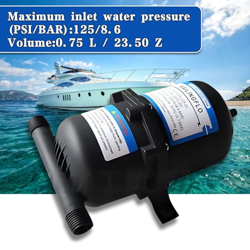 Image of 0.75L Pre-Pressurized Accumulator Tank with Internal Bladder, 125 PSI Water Pump Pressure Tank for RV Marine Boat Off-Grid Systems, Reduces Pump Cycling & Stabilizes Water Flow