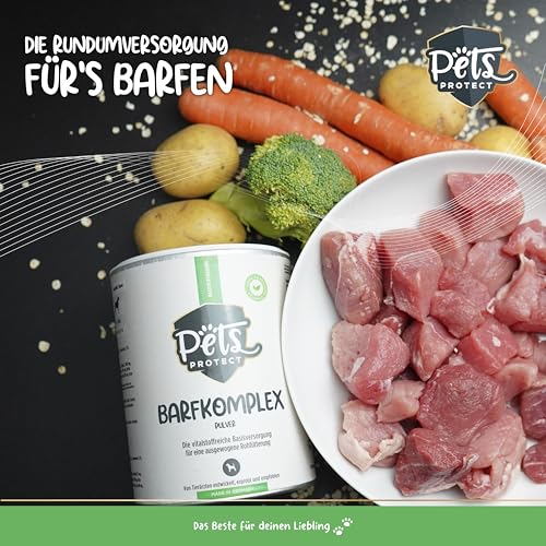 BARFKOMPLEX für Hunde | Natürlicher Barf Zusatz | Rundumversorgung für artgerechte & ausgewogene Rohfütterung | Reich an Vitaminen & Mineralien | Ohne künstliche Zusätze | 500g | Deutsche Herstellung