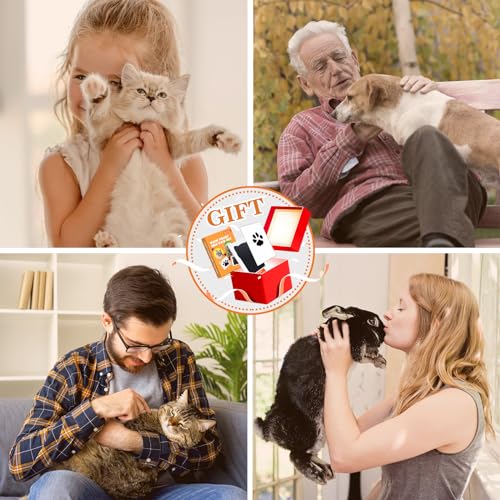 Nabance Pfotenabdruck set Hund, Fußabdruck Baby, 4 pcs Stempelkissen mit 8 Karten Fussabdruck Baby Handabdruck Baby Hundeschnauze Druck Kit Geschenk für Haustiere Besitzer-Haustierform