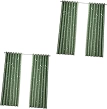 Garneck 2 Peças Cortinas De Lua Decoração De Lua Painéis Transparentes Cortinas Marinhas Cortinas Com Isolamento Térmico Cortinas De Janela Cortina De Isolamento Térmico Cortina Simples