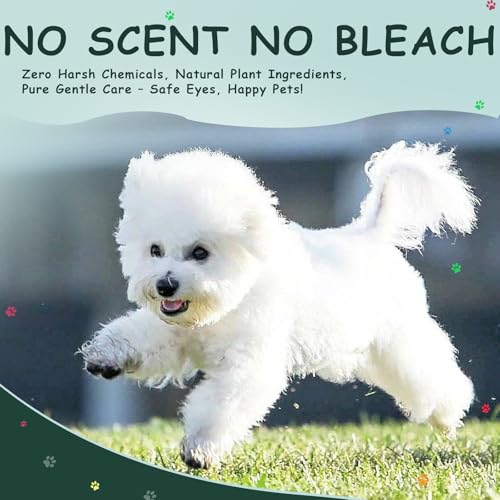 Image of Pet Eye Wipes for Dogs & Cats, Tear Stain Remover Pads with Chamomile & Aloe Vera, Alcohol-Free Reduce Discharge Deep Clean Wrinkles Unscented Grooming Wipes, 100 Count
