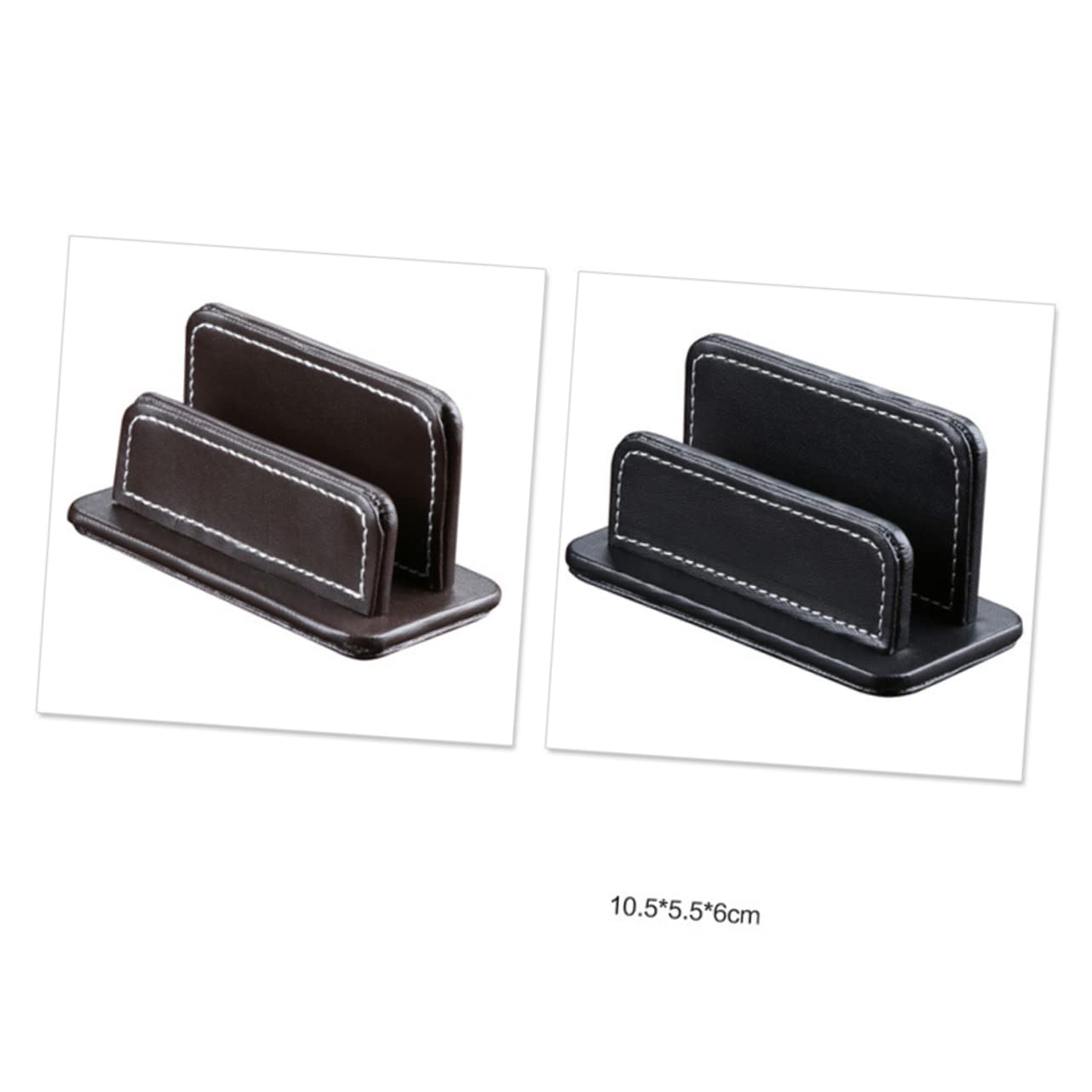 Ciieeo 3 Piezas Tarjetero De Cuero Soporte De Mesa Para Tarjetas De Visita Accesorios De Mesa De Oficina Soporte Para Tarjetas De Visita Tarjetero De Piel Tarjeta De Visita Papelería