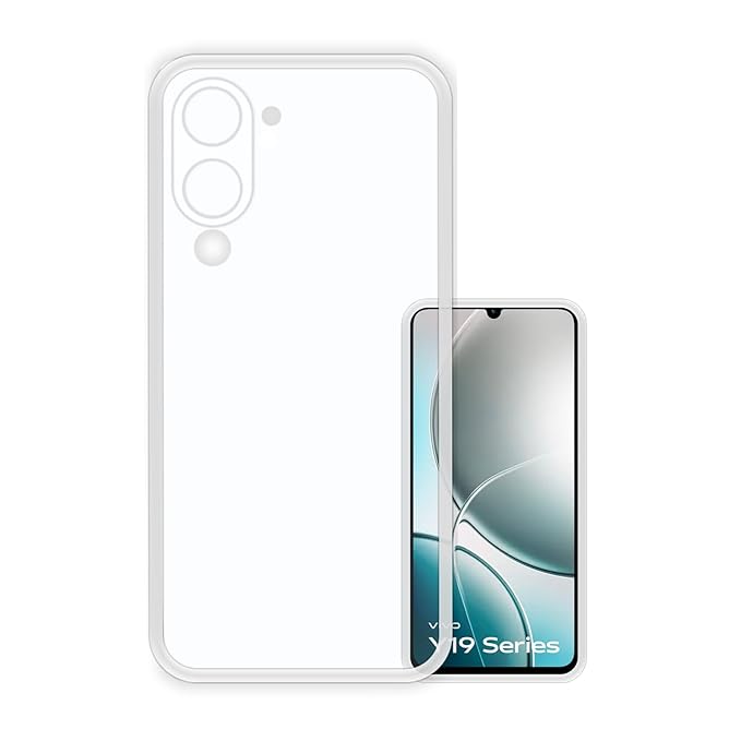 VIDO Transparent Back Case Cover for Vivo Y19e (Soft & Flexible & Camera Protection Back Case)