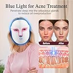 FSA Eligible LED Face Mask Light Therapy,Red Blue Light Therapy for Face Wrinkles Acne Reduction,Rechargeable Home Beauty LED Mask with 4 Color - Image 5