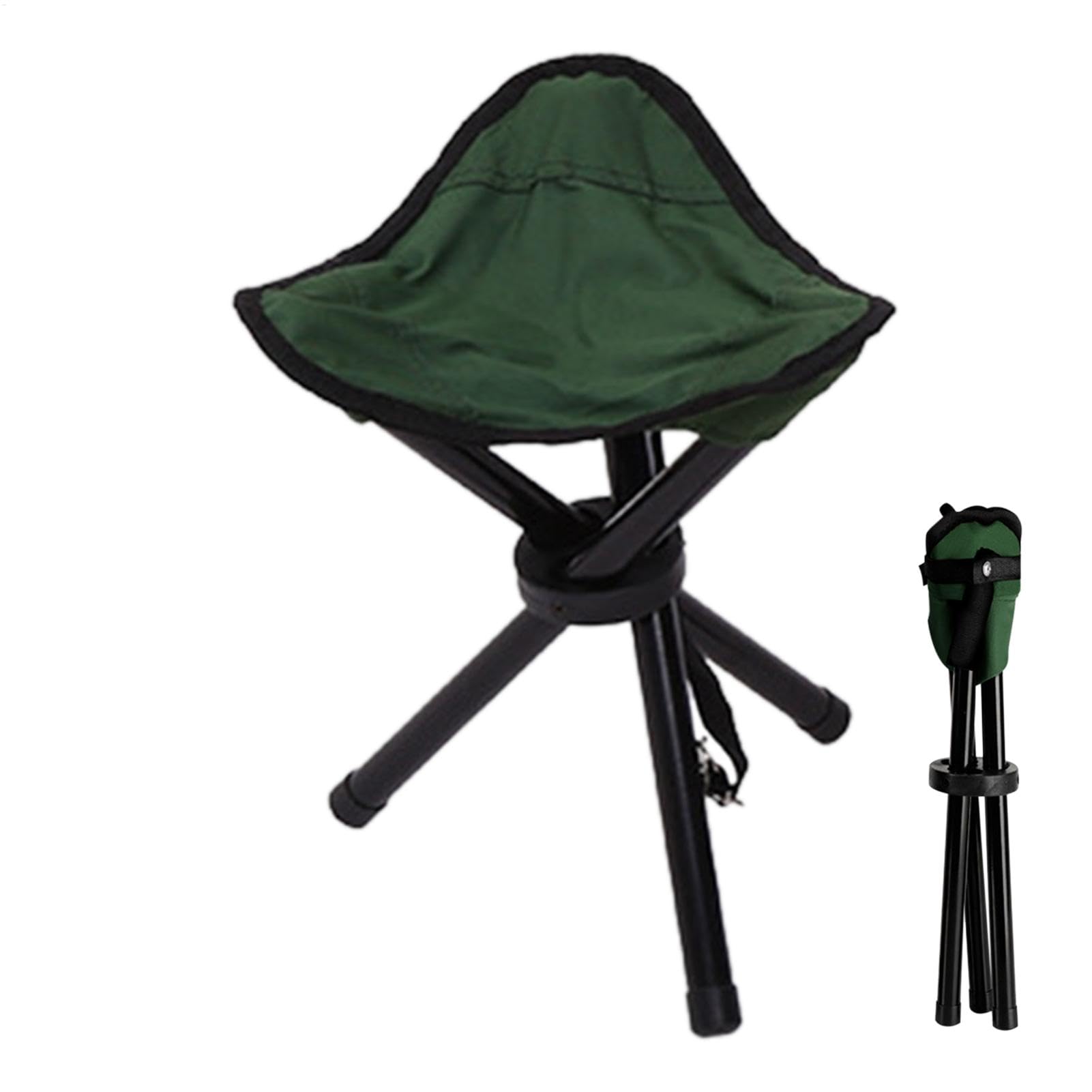Wusideday Asiento Plegable para Camping, portátil, Ligero, Plegable, Multifuncional, Taburete Triangular portátil con Patas Antideslizantes para Interiores y Exteriores