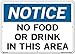 Vestil SI-N-43-E-AL-063 Notice Sign Aluminum .063" Overall Size 20.5"W x 14.5"H No Food Or Drink In This Area , 14.5" Height, 20.5" Wide, 0.063" Length