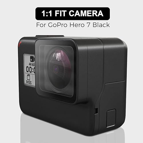 Miniatura 10 de ParaPace Repuesto de lente para GoPro Hero 11Hero 10Hero 9 negro, cubierta de vidrio con protección UV para cámara de acción (negro)
