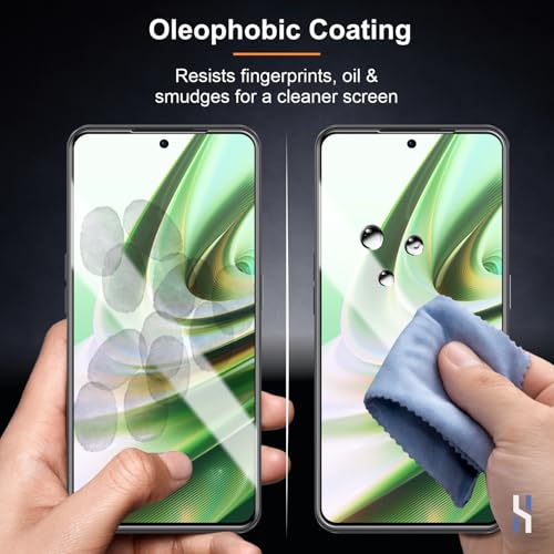 Image of Tempered Glass for OnePlus 10R | 10R - Prime Edition | 10T (6.7 Inch) Military Grade 9H Screen Guard, Anti-Scratch, Shatterproof, Edge-to-Edge Full Coverage - Black Border