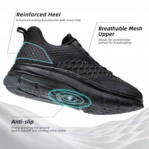 Men's Wide Toe Walking Shoes Casual Trail Running Sneakers Cross-Trainer Tennis Non Slip Athletic Gym Workout Soft Sole 6