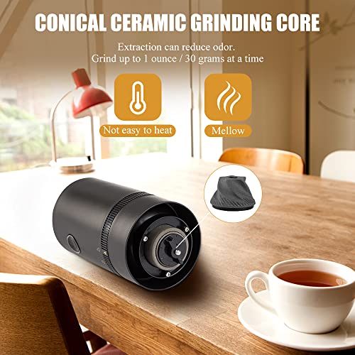 Jytuphy Portable Coffee Grinder Electric,Multi Coffee Bean Grinder With Ceramic Conical Burr Core And Adjustable Grind Setting,Usb Rechargeable,For Espresso,Drip,Pour Over,French Press,Etc #TOP4