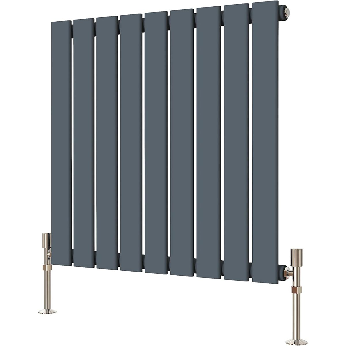 Radbliss Horizontal Flat Panel Radiator 600x612mm Anthracite Matt Grey Single Design RAD Central Heating