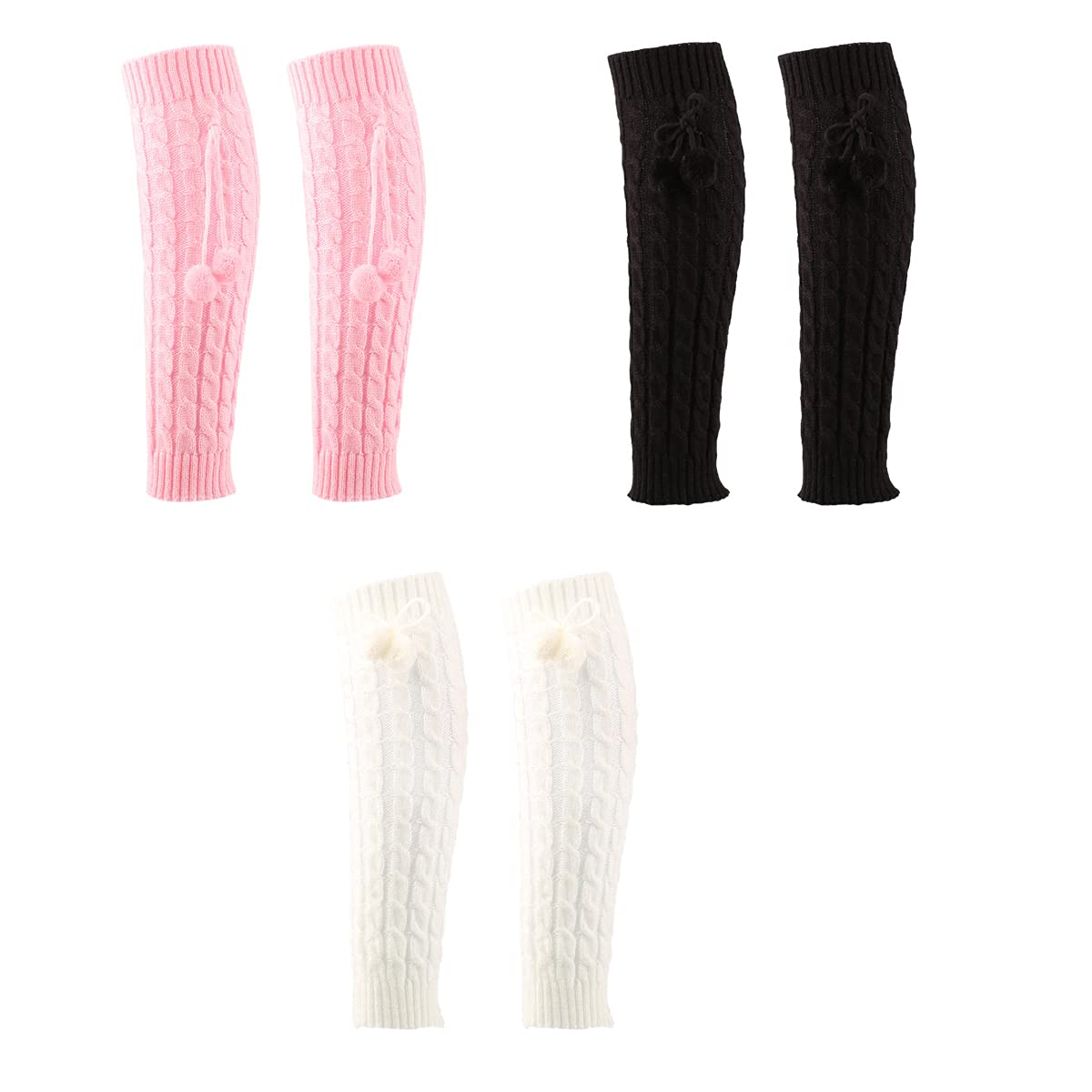 Long Leg Warmers for Women Lolita Fashion Wool Cable Knit Thigh High Leg Warmers Loose Socks