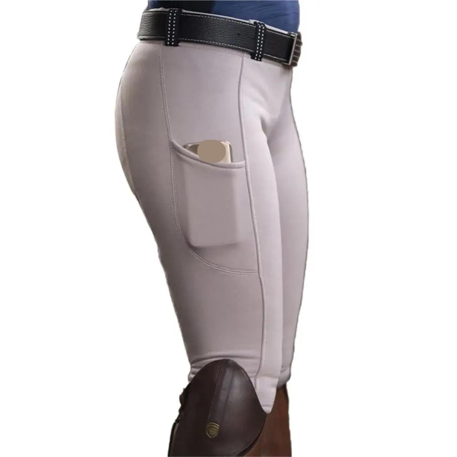 Pantalons d'équitation for Femmes et Hommes, Pantalons Taille Haute, Culottes d'équitation élastiques(White,M)