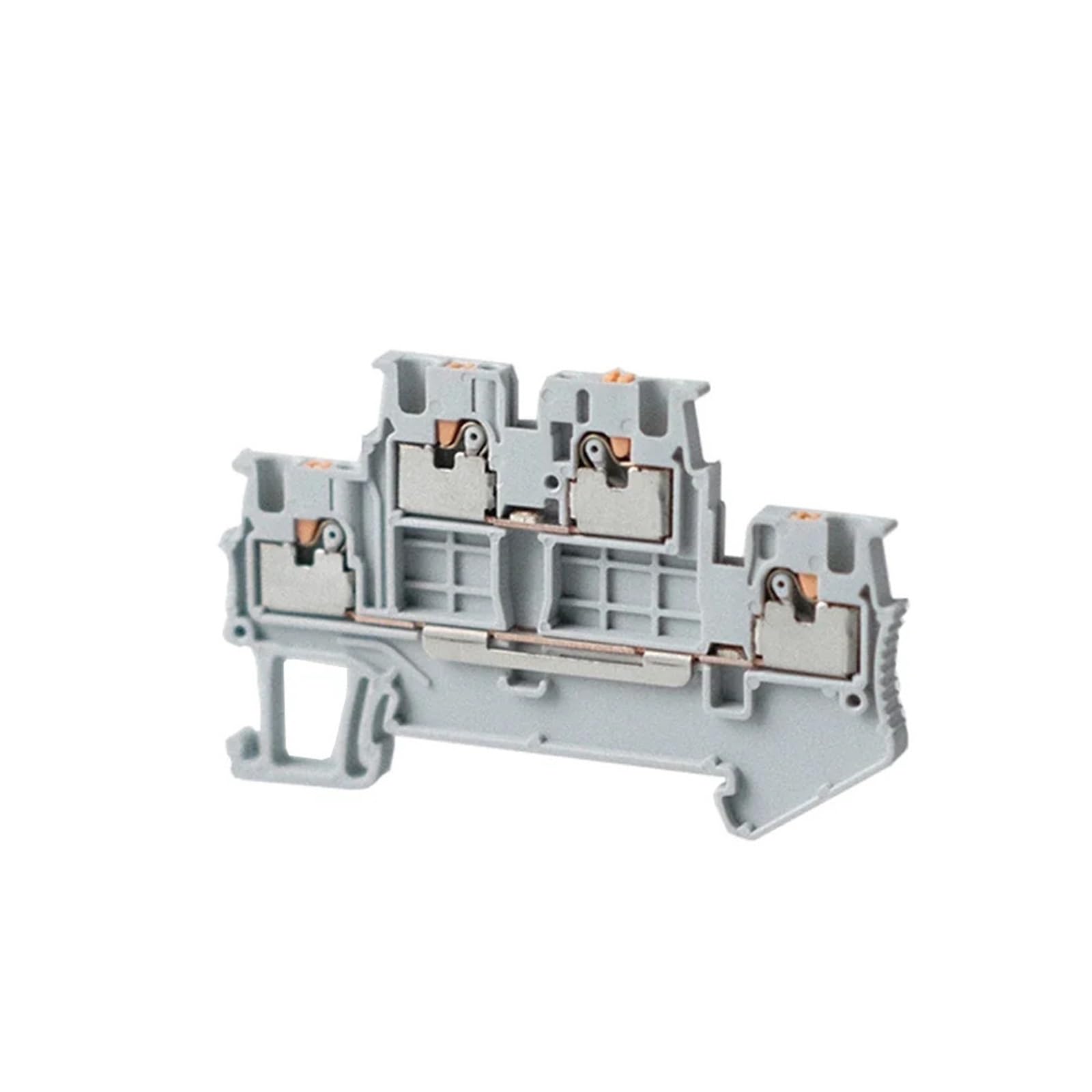Conector eléctrico PTTB-1.5 de doble capa, bloque de terminales para carril DIN 8