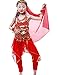 Astage Girls Oriental Belly Dance Sets Costumes All accessories Red S(Fits 3-5 Years)