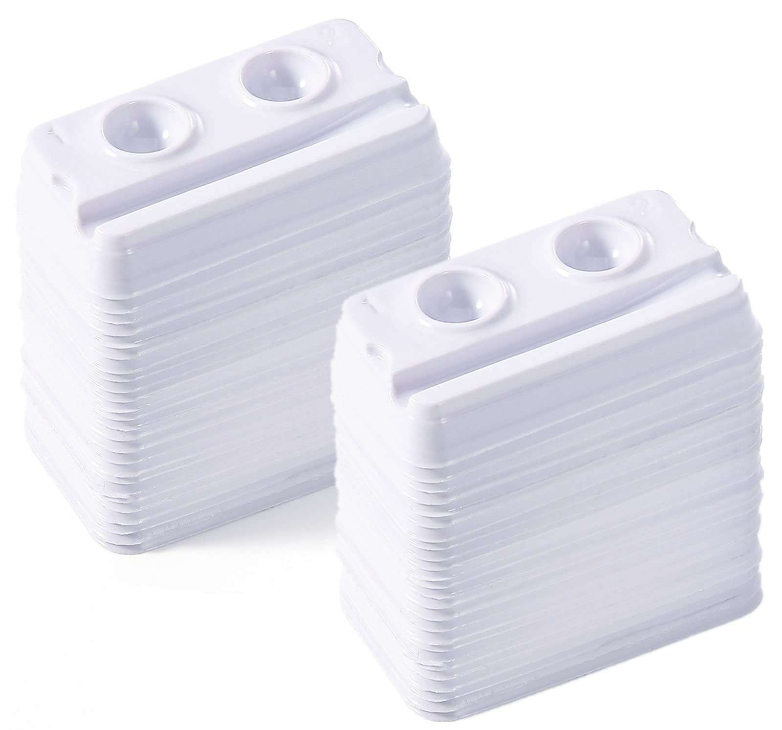 JMU 200 Pcs Disposable Dental Mixing Well -2 Wells Mini Mixing Trays