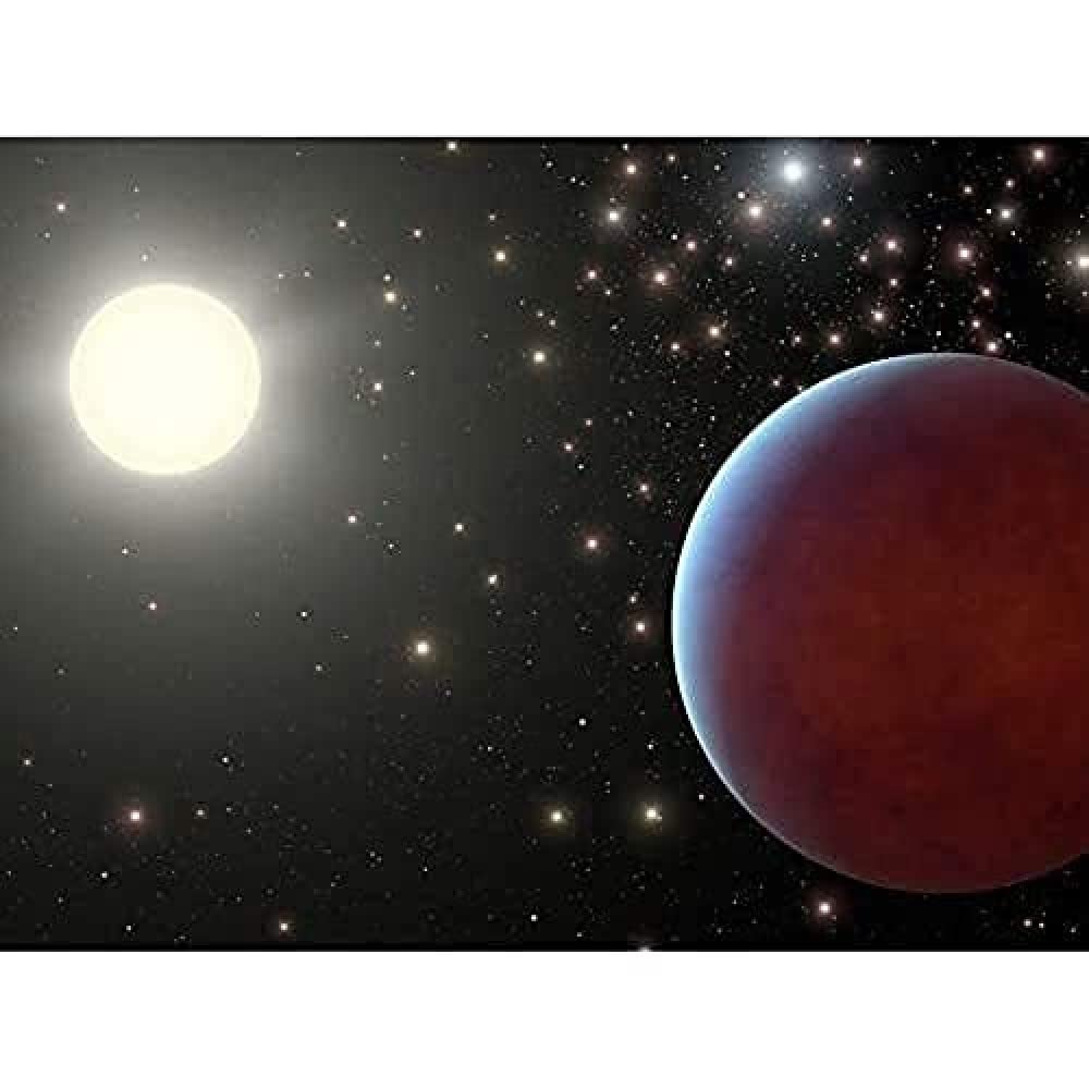 Space NASA Gas Giant Planet Orbiting Star Illustration Unframed Wall Art Print Poster Home Decor Premium