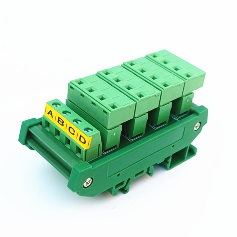 Slim DIN Rail Mount 10A/300V 5x4 Position Pluggable Screw Terminal Block Distribution Module.