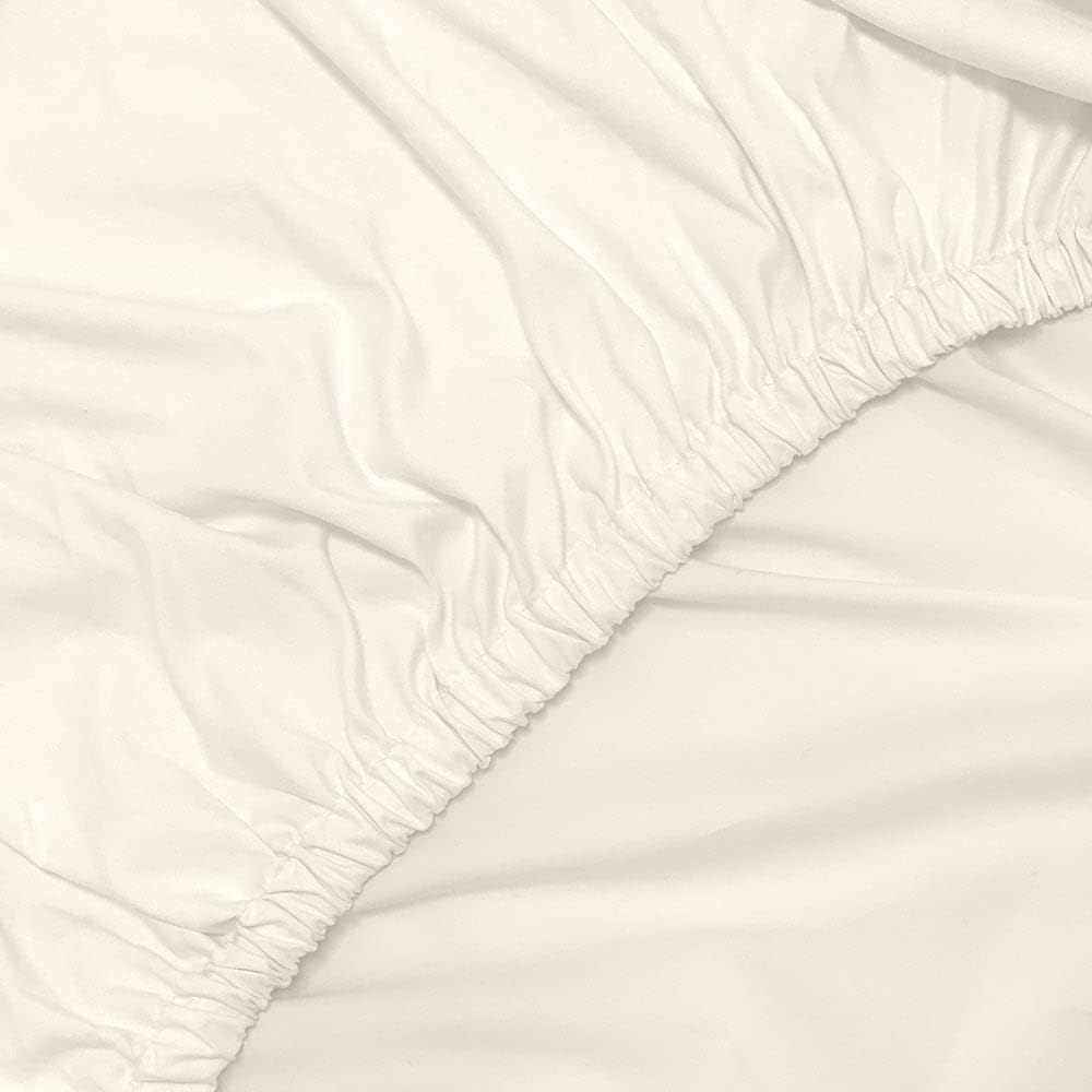 Flash Deals - 40% OFF Jennifer Adams Lux Collection 4 Pieces Sheet Set (Ivory, Twin)