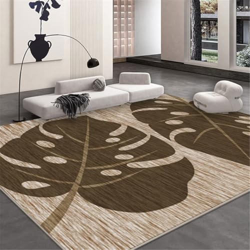 Tapis de salon moderne impression fleur verte feuille pour chambre