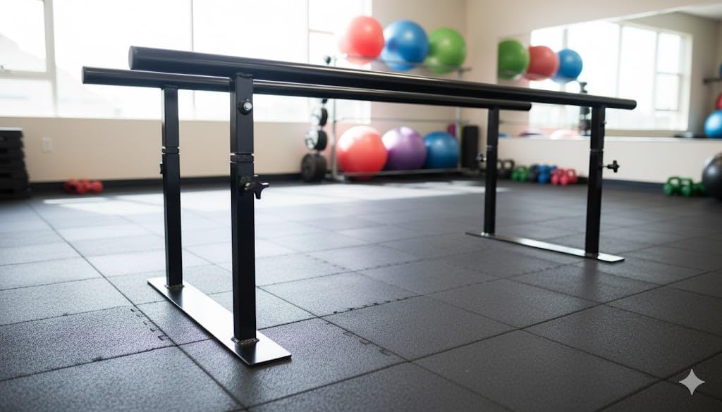 Physical Therapy Parallel bars – Fixed Width Model – (6ft) - Heavy Duty - Made in the USA