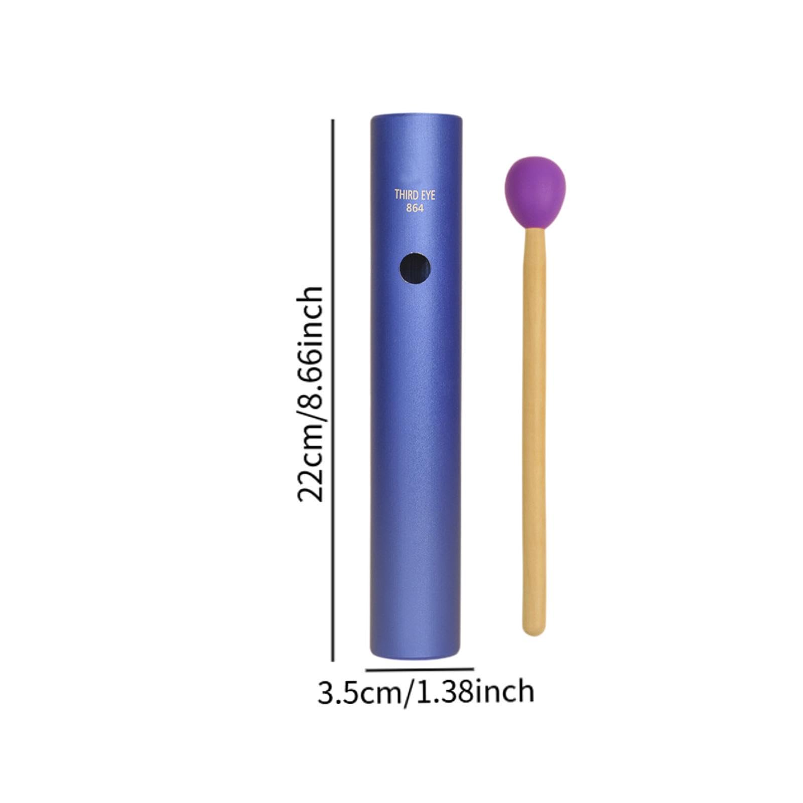 Colcolo Tube Wah en Alliage d'aluminium, Jouet Musical, Shaker, Instrument de Musique Professionnel, Instrument Guiro, Tube de Rythme éducatif pour Enfants, Indigo