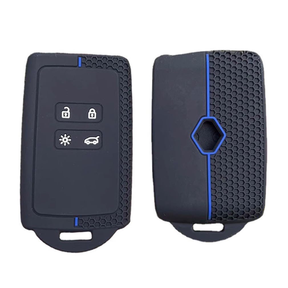 Dacia Renault Autoschlüsselhülle – Silikon-Schlüsselanhänger Schutz für Clio, Megane, Koleos, Kadjar, Kangoo, Twingo, Talisman, Captur, Espace, Duster (blau)