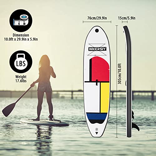 Snario Prancha de stand up paddle inflável antiderrapante SUP para todos os níveis de habilidade Pra