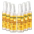 Everyone Hand Sanitizer Spray, 2 Ounce (Pack of 6), Coconut and Lemon, Plant Derived Alcohol with Pure Essential Oils, 99% Effective Against Germs