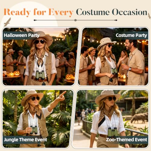 5 PCS Safari Costume for Women, Womens Halloween Safari Costumes Cosplay - image 7