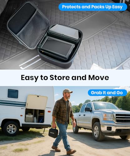 AUTO-VOX Solar Wireless Reversing Camera Kit: 1-Min DIY Install, 5" 1080P HD Dual Channel Monitor, Protective Carry Case, Stable Signal, IP69 Waterproof Magnetic Reverse Camera for Motorhome,Trailer - Image 5