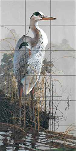 Tile Mural Backsplash Majestic Elegance - Blue by Robert Binks