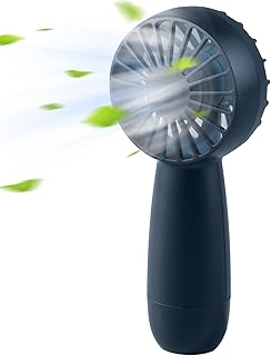 HandHeld Fan Portable Hand Fan Rechargeable Battery Fans, Hand Held Fan Mini USB Electric Personal Travel Fan, Small Handy Powerful Desk Table Fan, Holiday Essentials for Kids Men Women (Blue)