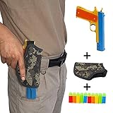 Realistic Colt 1911 Toy Gun with 10 Colorful Soft Bullets, Ejecting Magazine , Slide Action for...