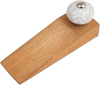 Vista 14 de Indian Shelf Tope de puerta de madera Cuña multicolor hecha a mano Tope de puerta floral para el hogar (5.5 in, 1 unidad)