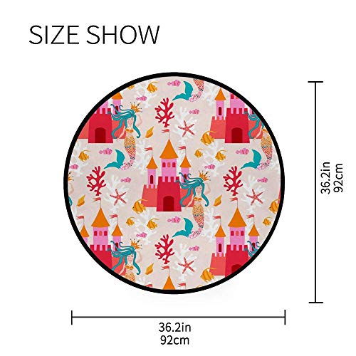 Tapis de jeu rond antidérapant résistant à l'eau pour salon moderne - 5