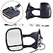 Towing Mirrors Power Heated Telescoping Tow Mirror with LED Signal Turn Light Replacement for 1999-2007 Ford F250 F350 F450 F550 Super Duty Pair Set Side Mirrors