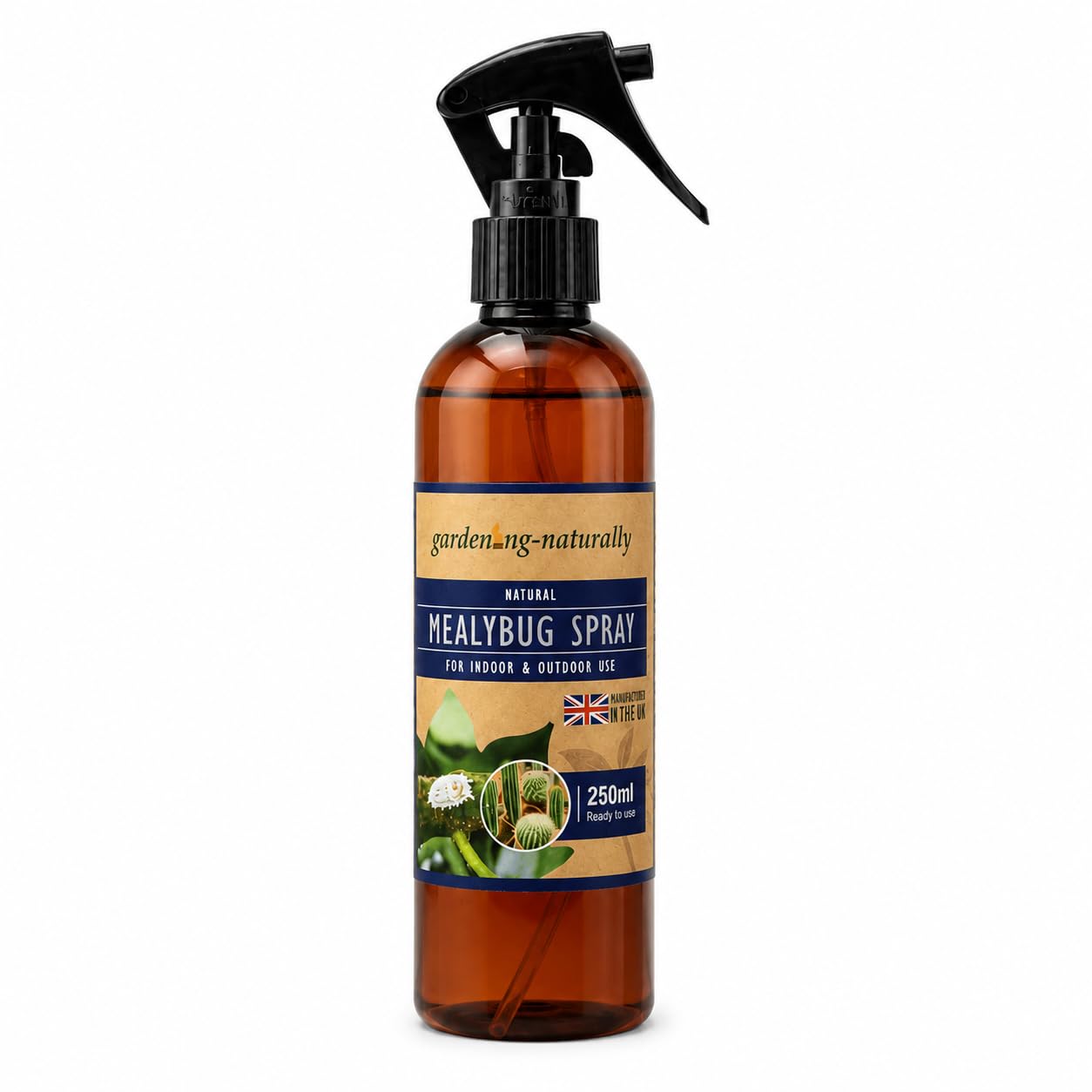 Mealybug Spray for Indoor & Outdoor Plants with Seaweed Extract – Ready to Use Plant Spray or Concentrate for Houseplants, Cacti & Succulents – UK Made (250ml Ready to Use Spray)