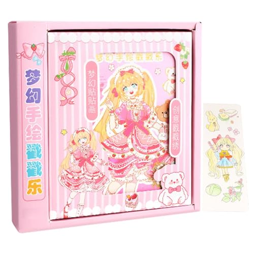 yanzisura Fabric Poking Art Toy, Poking Art Craft Toy | Princess Dress Up Game Set - Kit de artesanías, juguete pintado a mano de la infancia, juego de habilidades motoras finas