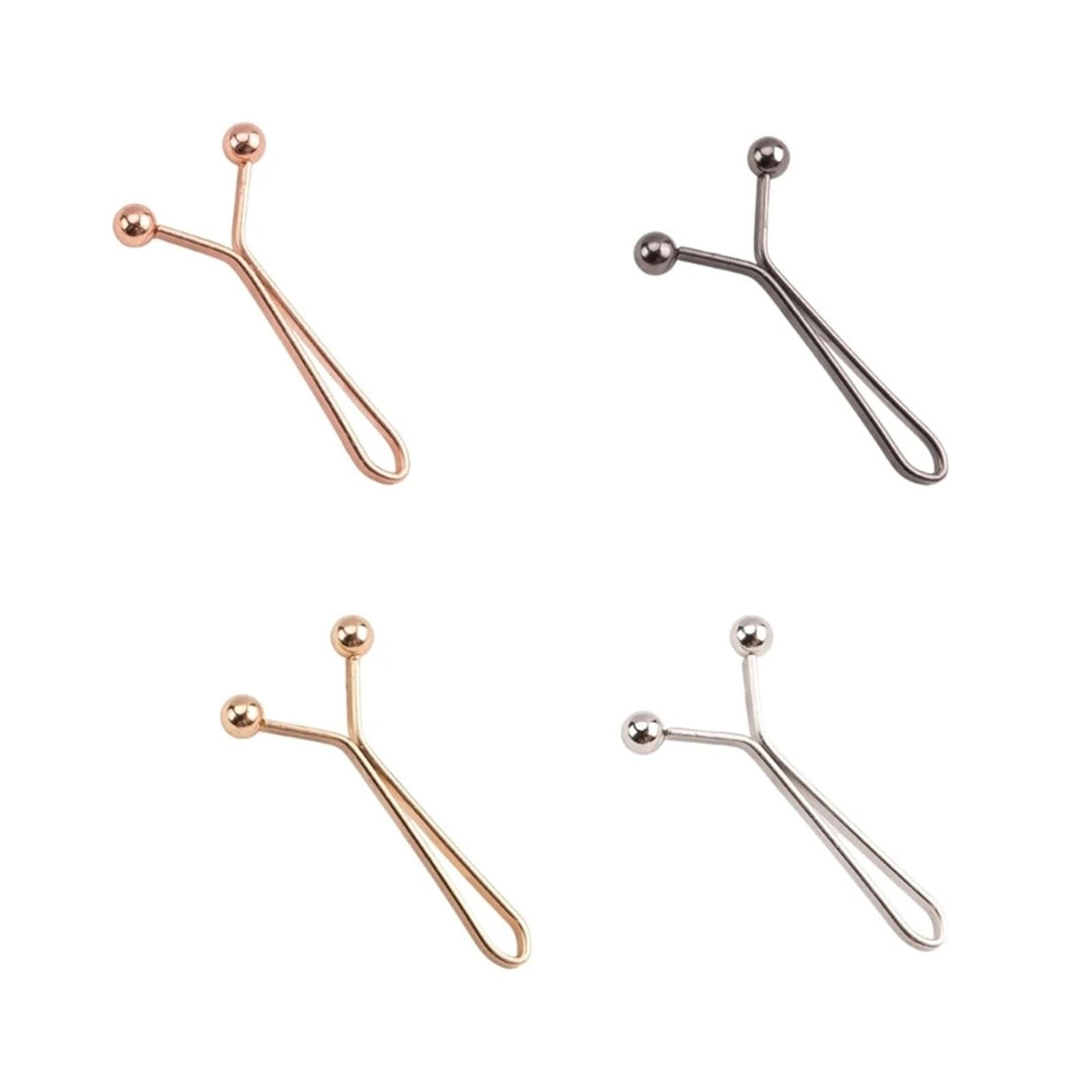 Fibbia in vita a forma di U, 1-24 pezzi, bottone a pressione regolabile per jeans, clip rimovibile per pantaloni, accessori per abbigliamento (argento, 20 pezzi)