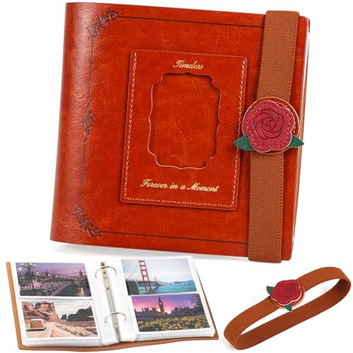 Álbum de fotos con 240 bolsillos para fotos Polaroid, compatible con Instax Mini, ideal para guardar fotos o intercambiar, álbum para mujeres y niñas (rosa) miniatura 1