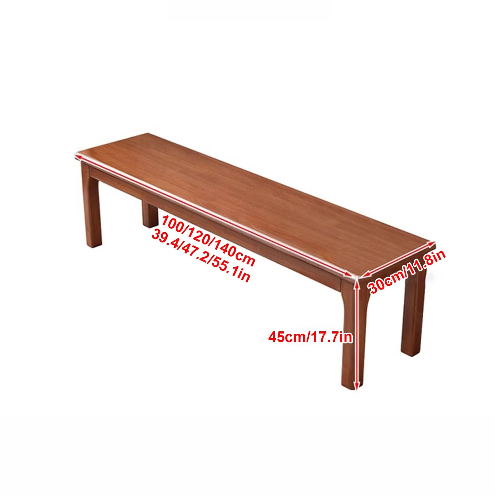 Banc d'entrée asiatique en bois naturel style ferme avec finition assortie Belle texture pour salle à manger, entrée et chambre à coucher, blanc crème, 100 x 45 cm