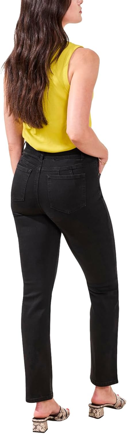 Tribal Womens Sophia Curvy Straight Fit Mid Rise Stretch Jeans (Regular, Plus and Petite Sizes) - Image 4
