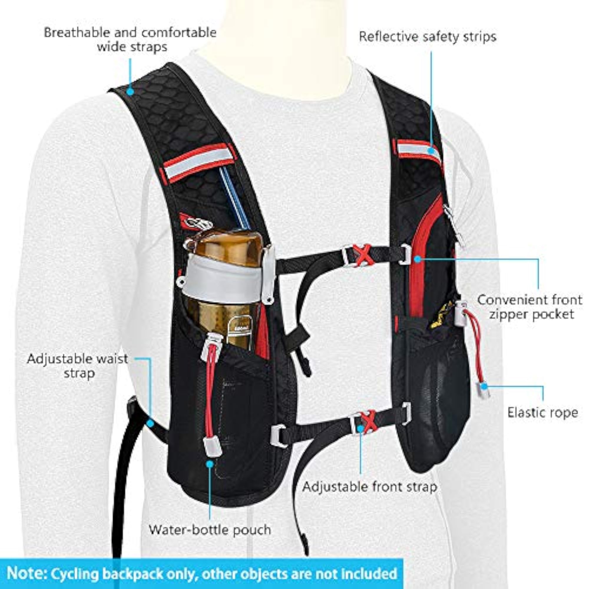 5L Large-Capacity Outdoor Cycling Backpack, Lightweight