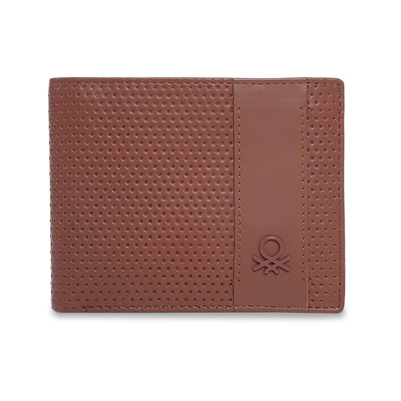 united colors of benetton Men's Leather Wallet Rutland - Dark Tan | Global Coin Wallet with RFID Protection, Multiple Card Slots | Coin Pocket | Bi-Fold Purse for Men | Ideal for Gifting-picture-24