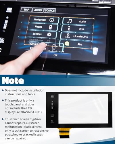 Image of 7 inch Navigation Touch Screen Digitizer Fit for Honda Accord 2016 2017, Radio Stereo LCD Display Monitor, Replacement 39710-TBA-305 39101-T2F-A61 39101-T2F-A71 39101-T2F-C71