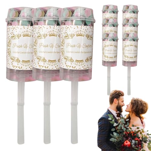 Canhão de pó - Poppers para confetes, lançador de confettis | 10 peças coloful confetti Canhões confetti Poppers - Paper Shooter para celebrações, eventos, festivais, ocasiões especiais