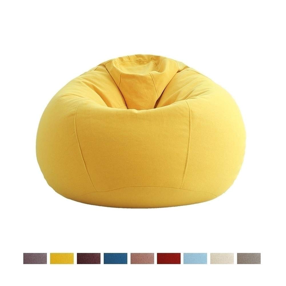 Mollismoons Lounger Bean Bag Sofa Bean Bag Leather Bean Bag Chair Bean Bag for Best Bean Bag Very Attractive and Best Faux Leather Bean Bag (XXXL, Yellow)